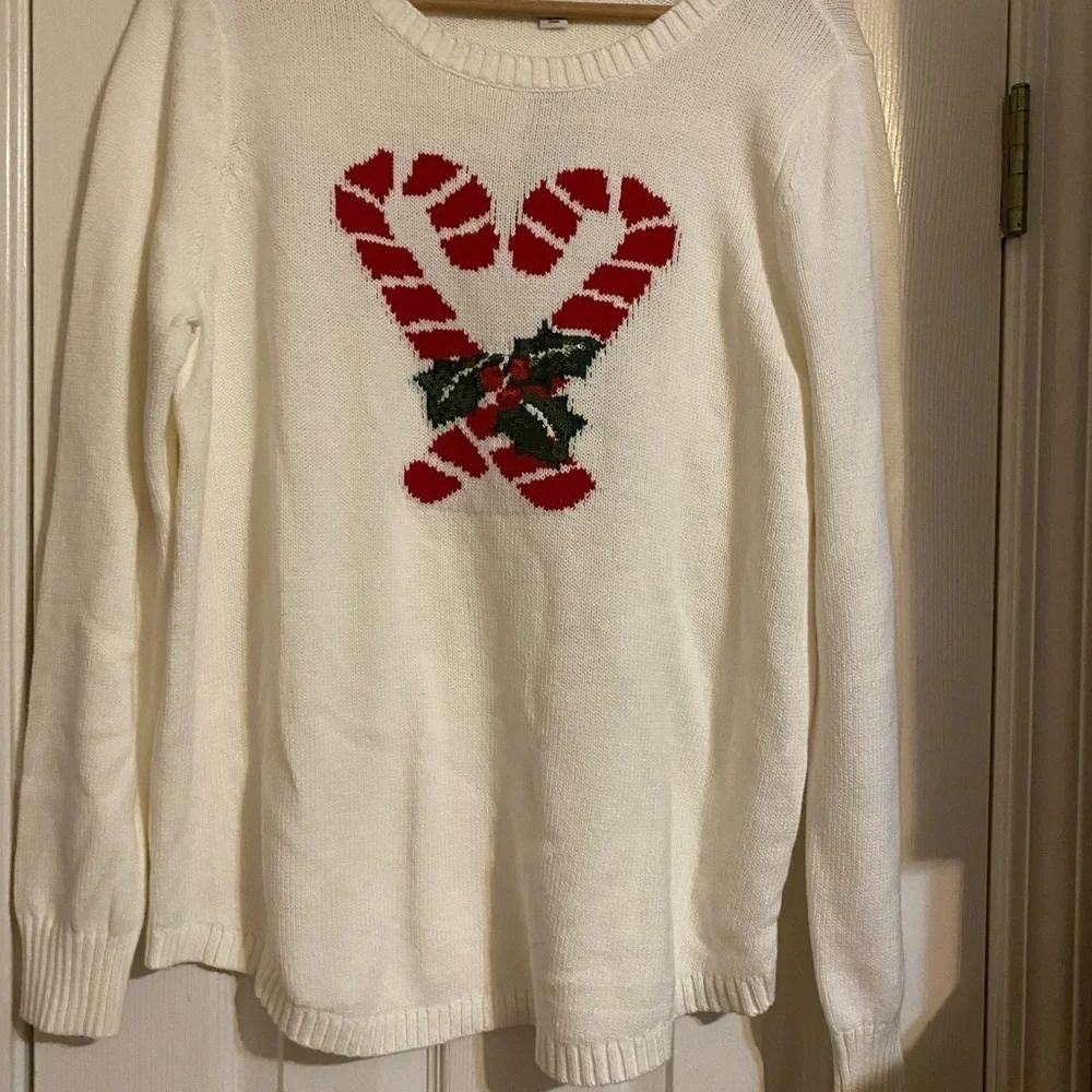 NWT Candy Cane Sweater - Petite Large